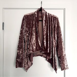 BlankNYC Pink Crushed Velvet Jacket Medium
